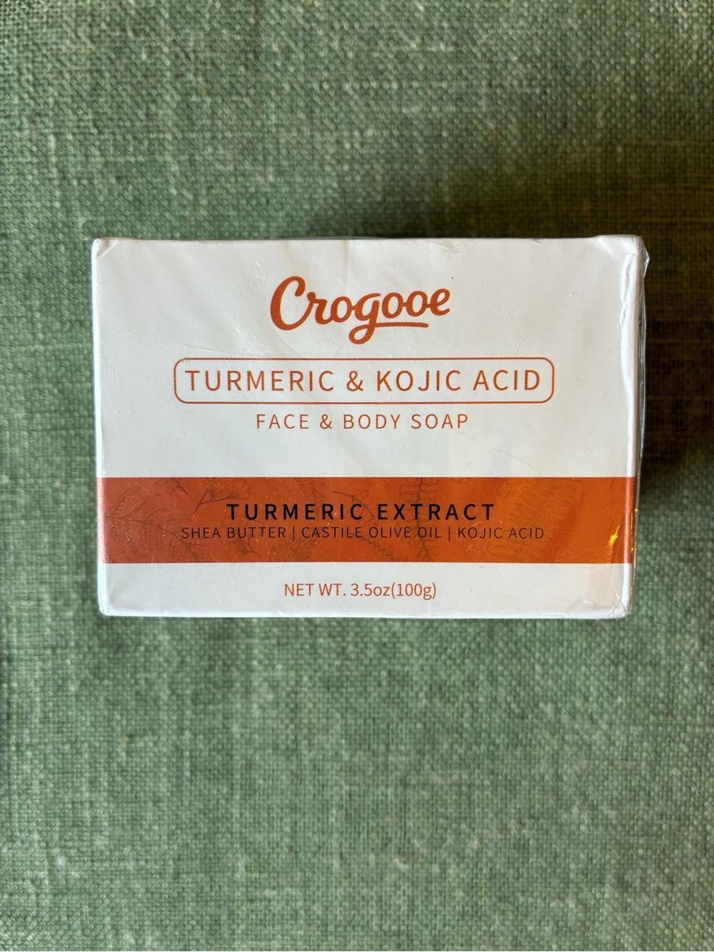 Crogooe Turmeric & Kojic Acid Face & Body Soap 3.5 oz